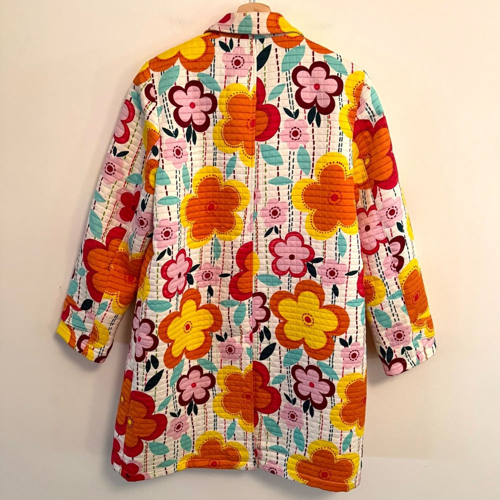 Harve Benard Women’s Vintage Floral Quilted Button-Up Jacket Size 10 - Picture 2 of 3